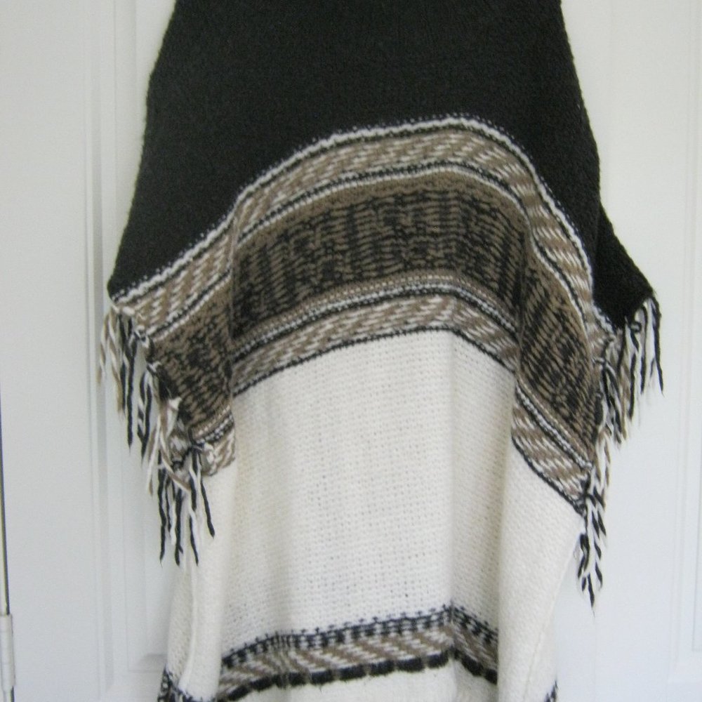 Free People Fringe sweater Tan Brown over-sized